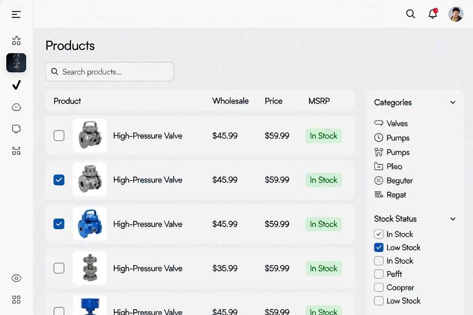 B2B Wholesale Ordering Portal for [Confidential Distributor]